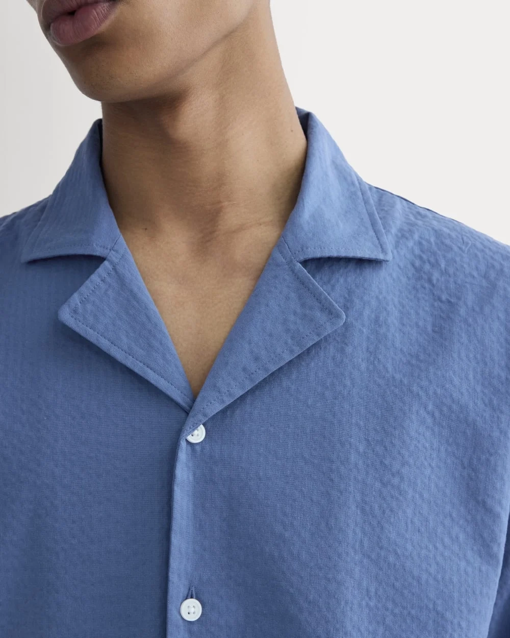 The Seersucker Resort Shirt | Soft Cobalt (4)