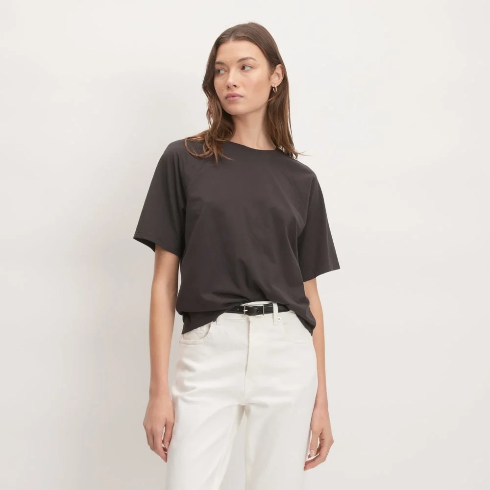 The Organic Cotton Raglan Tee | Vintage Black