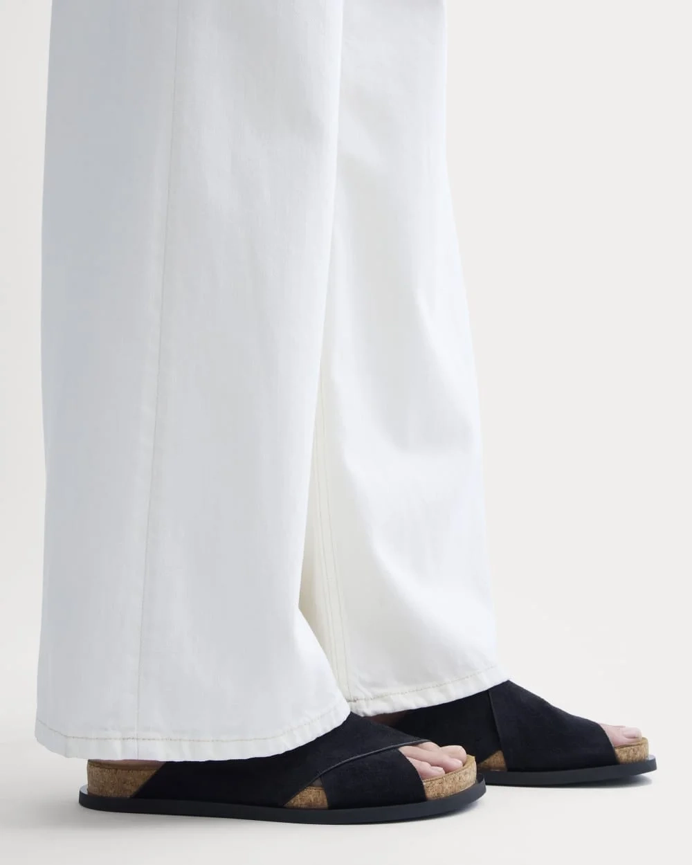 The Suede Crossover Sandal |  Black (2)