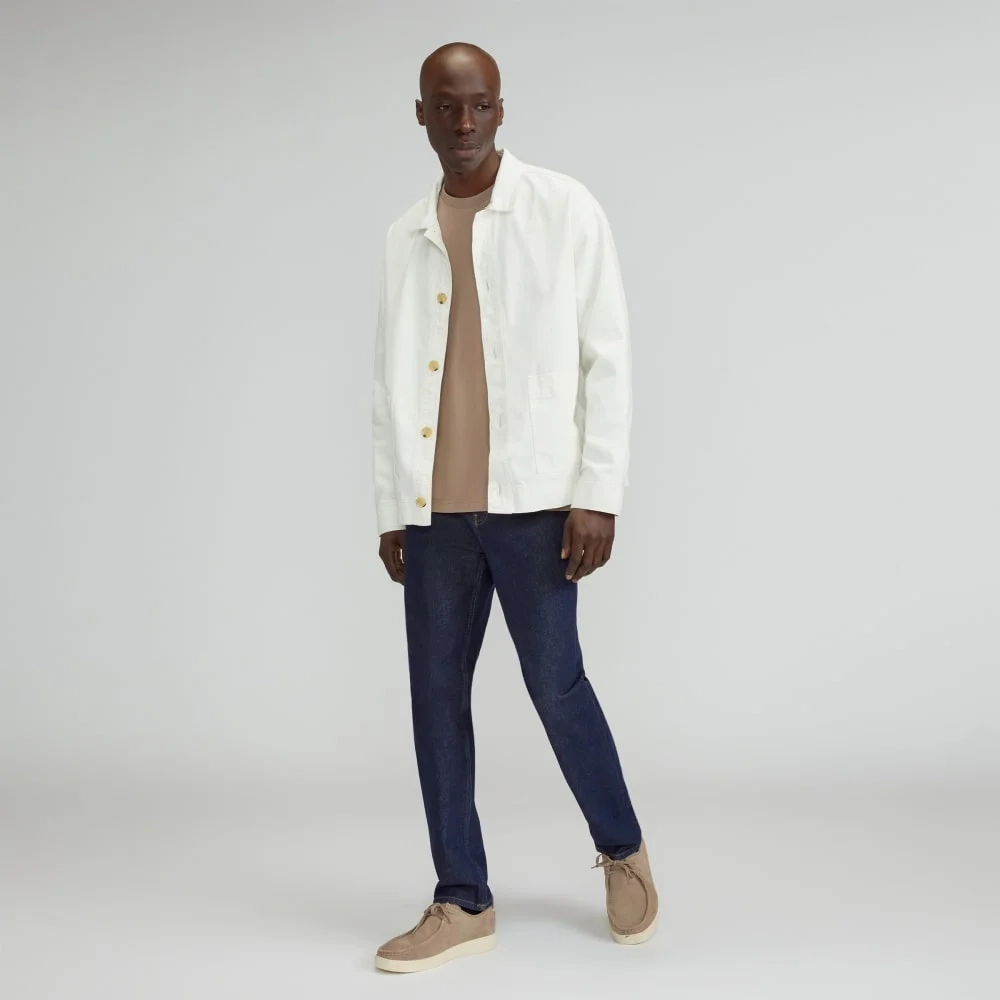 The Organic Cotton Herringbone Utility Jacket | Bone (4)