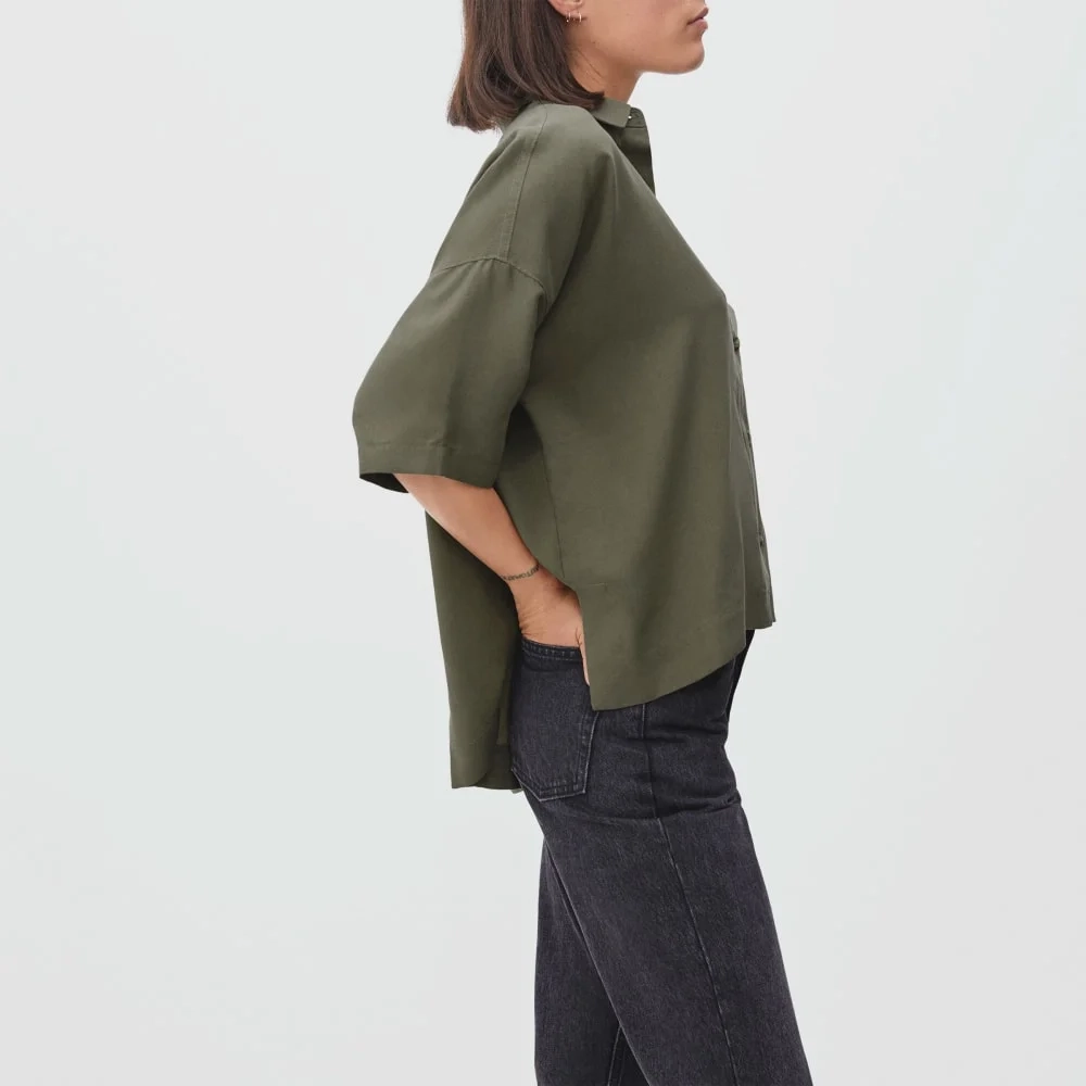 The Drapey Square Shirt | Kalamata (2)