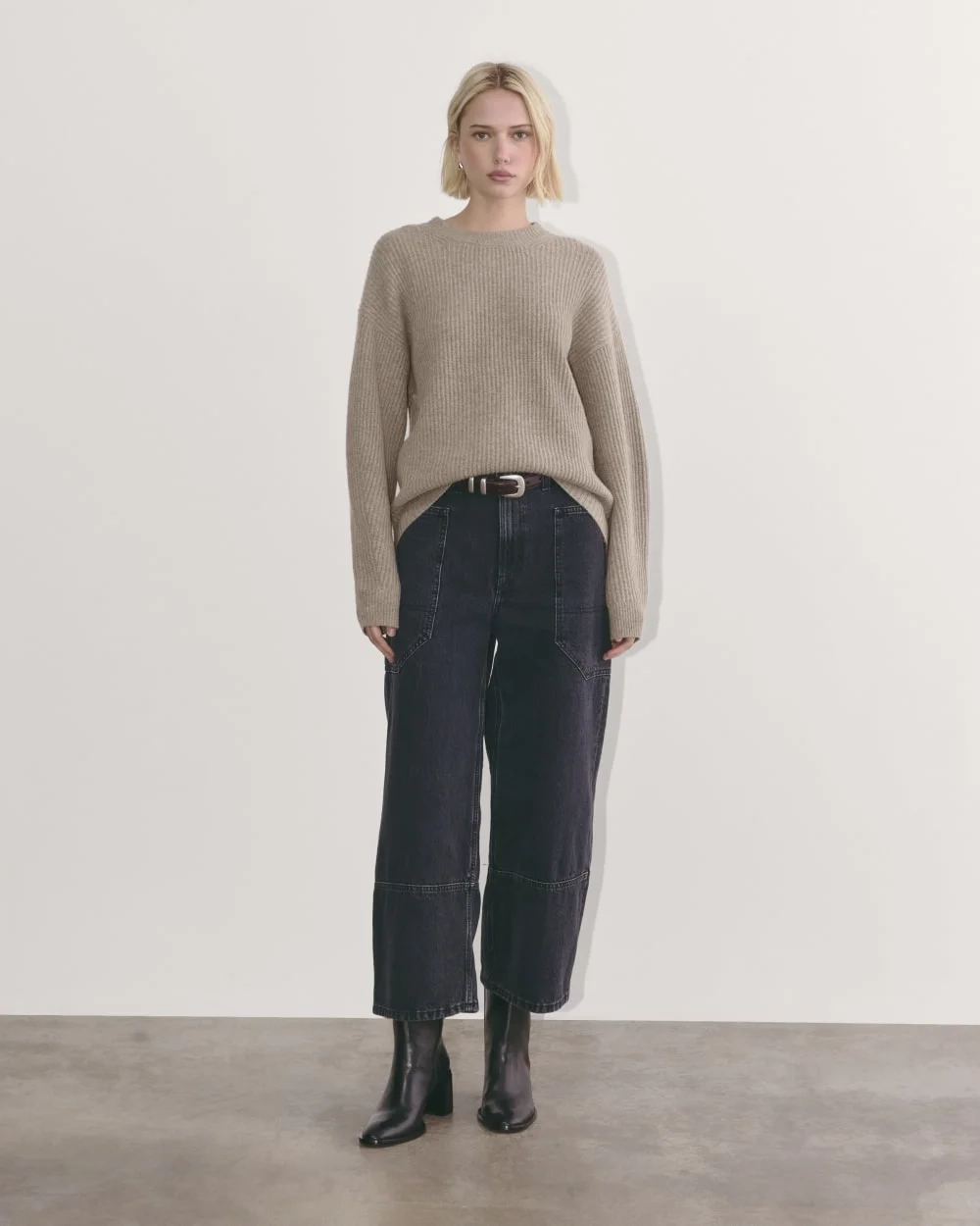 The Cocoon Crew in Wool Cashmere | Oatmeal (2)