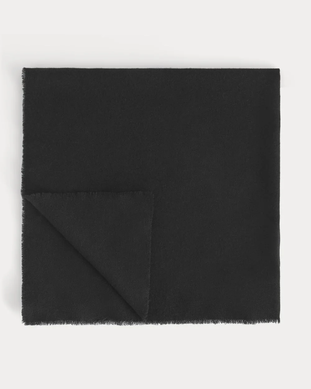 The Cashmere Feather Scarf | Black (2)
