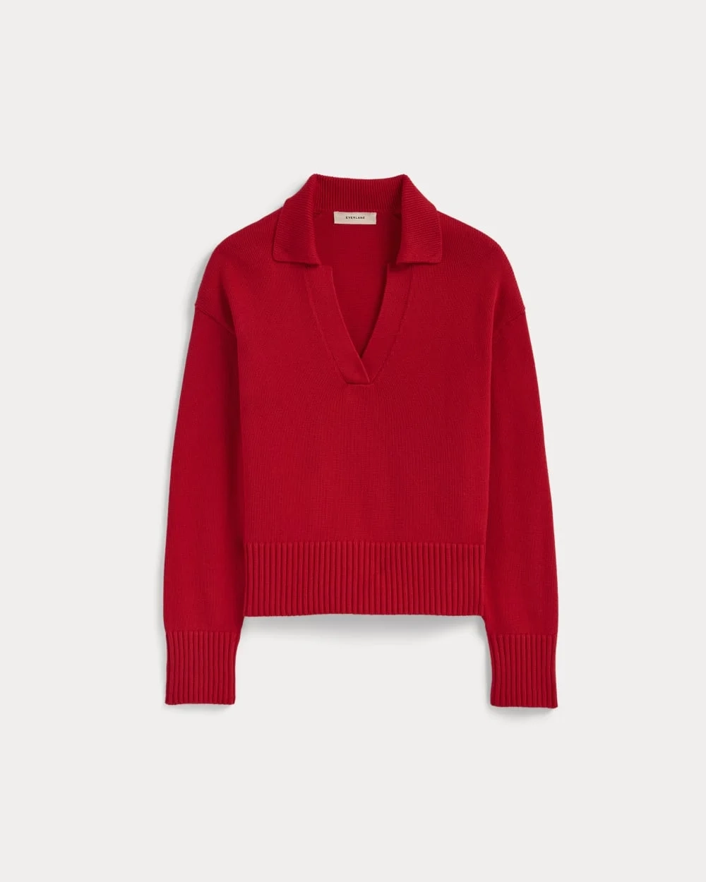 The Boxy Polo in Everyday Cotton | Classic Red (3)