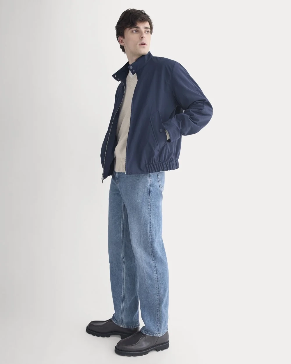 Re:Cycled Nylon Harrington Jacket | Deep Navy (3)