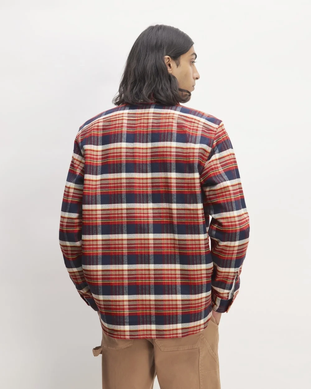 The Heavyweight Overshirt | Uniform | True Navy / Haute Red / Honey (4)