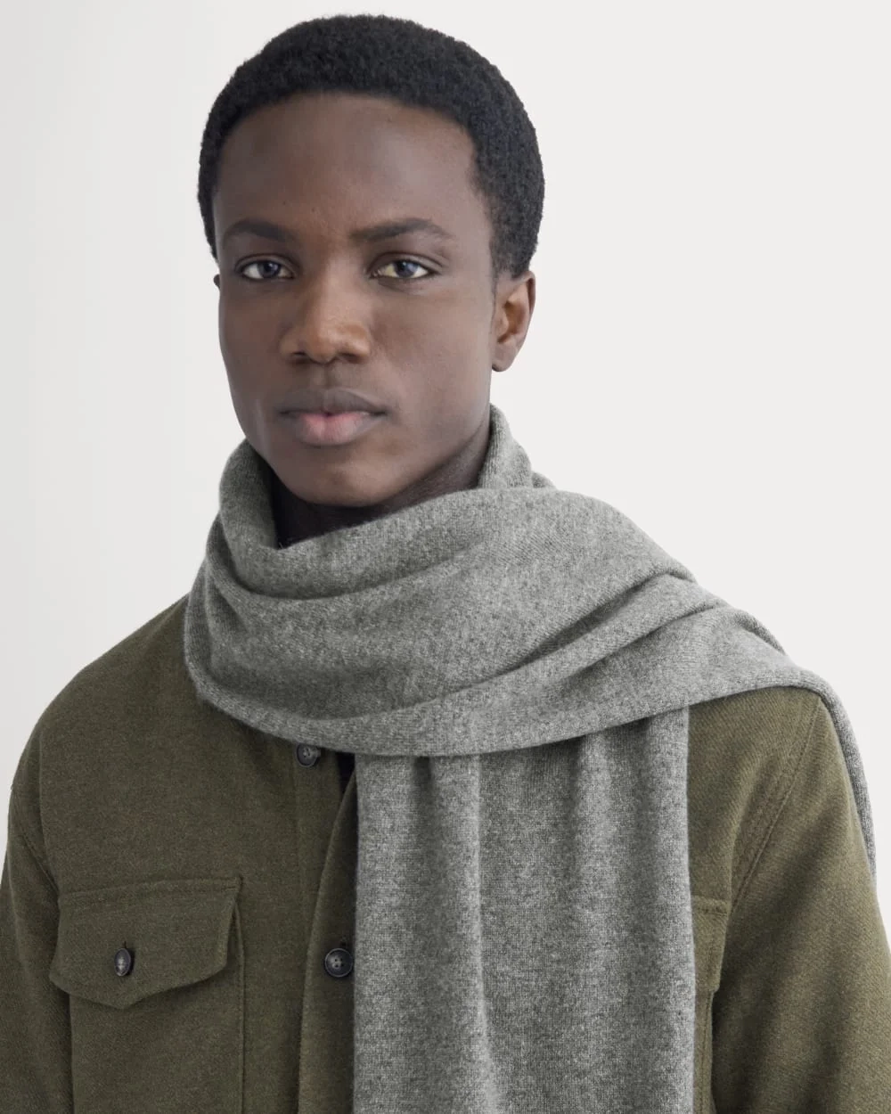 The Cashmere Scarf | Heather Charcoal (3)