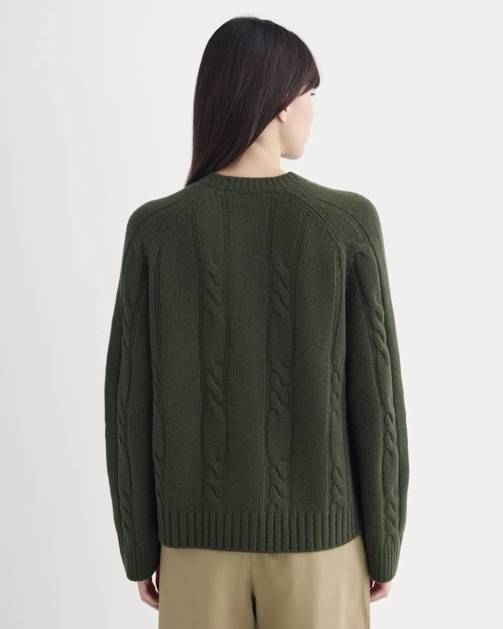 Cable Cardigan in Extrafine Luxe Merino | Dark Forest (2)
