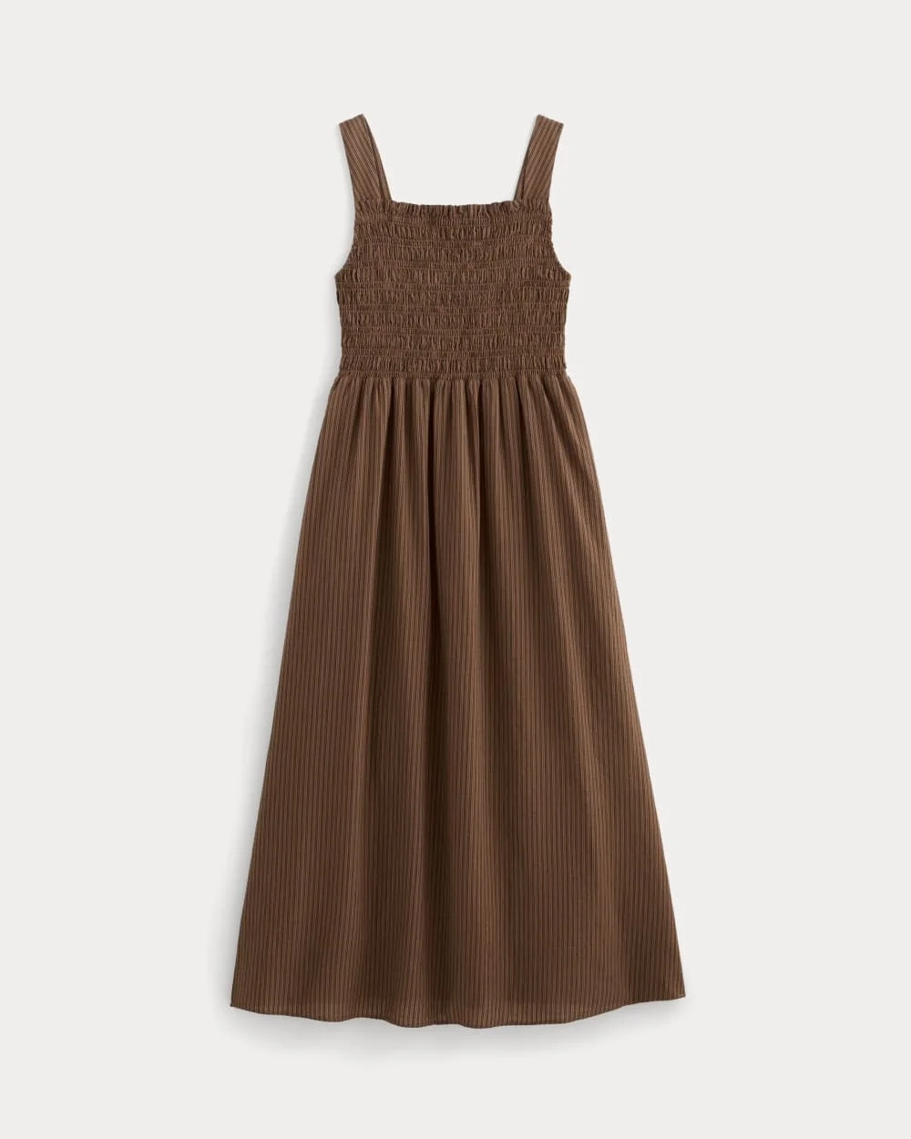 The Gauze Smock Dress | Carob Brown / Black (2)