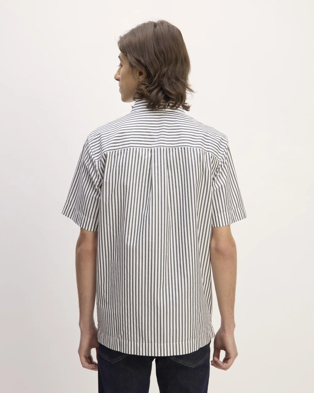 The Supima® Short-Sleeve Poplin Shirt | Optic White / Black (2)