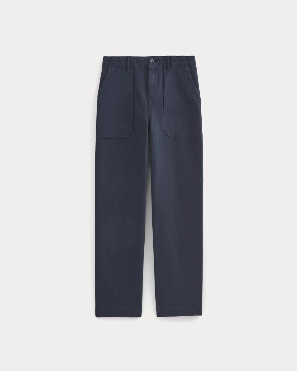 Relaxed Herringbone Fatigue Pants | Deep Navy (3)