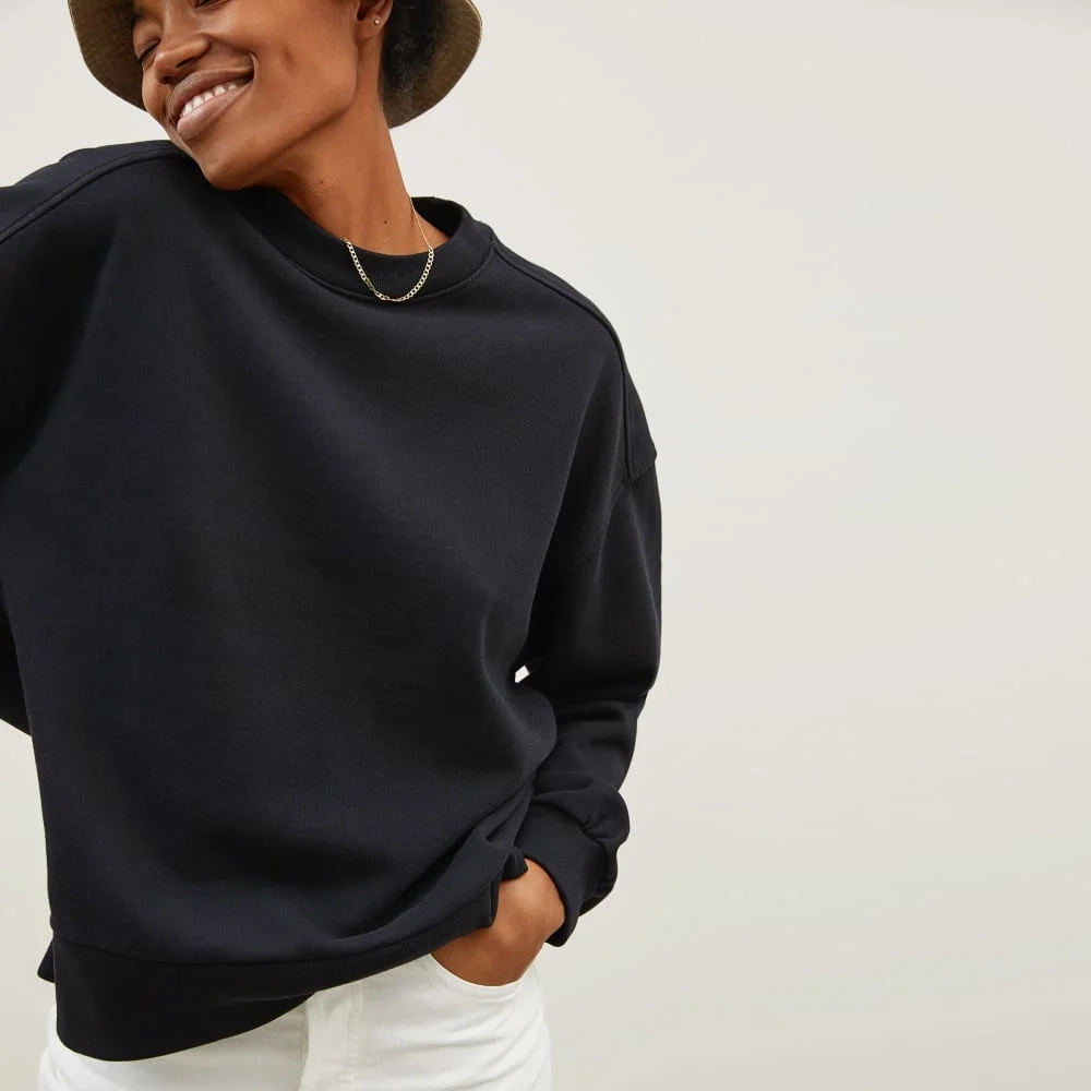 The Track Oversized Crew | Black (2)