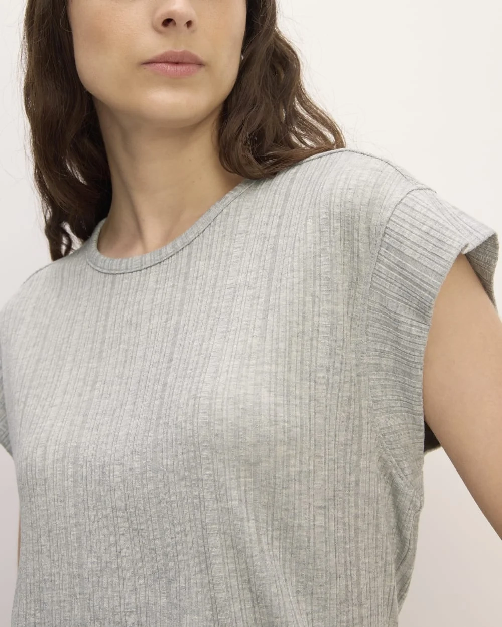 The Rib Muscle Tee | Heathered Grey (3)