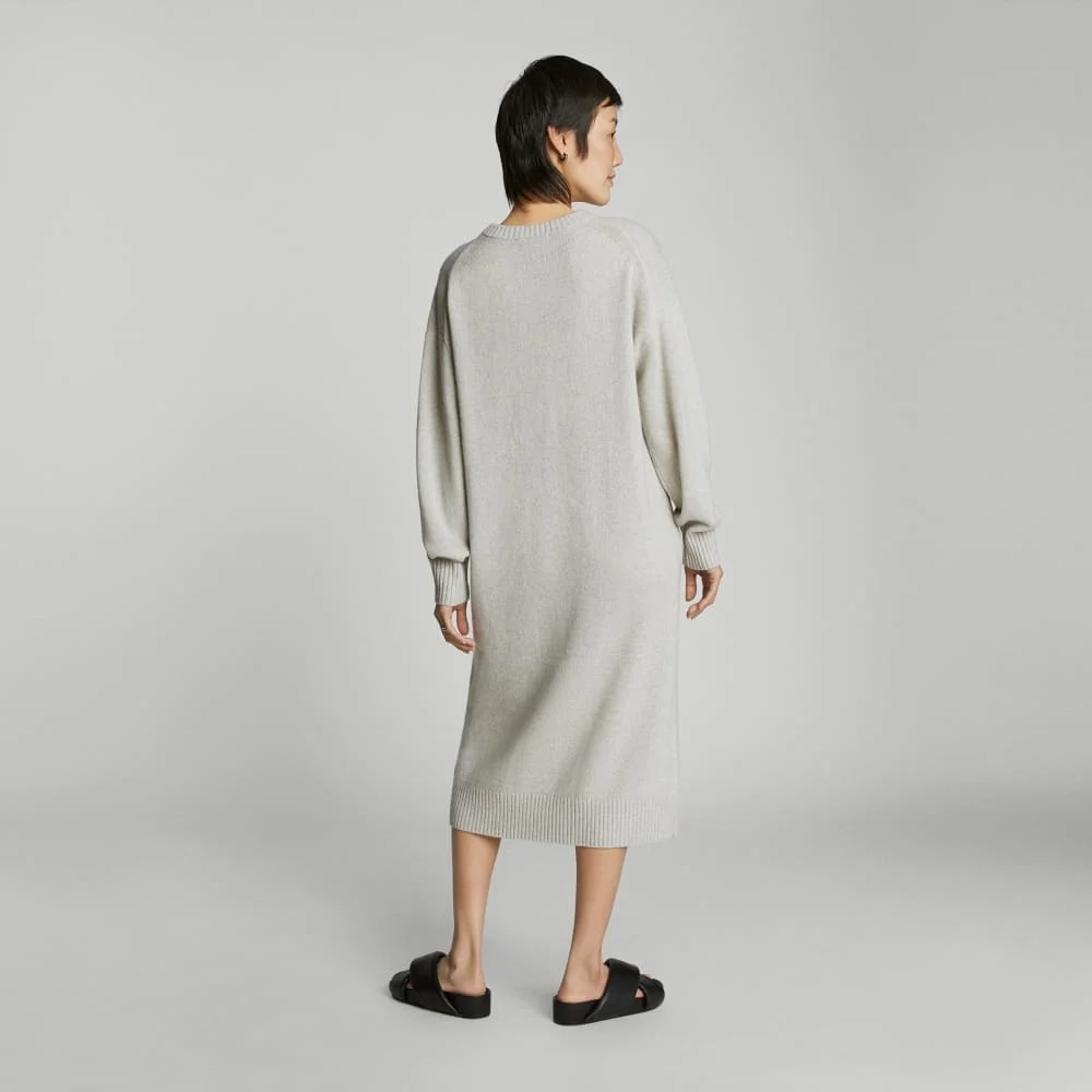 The Cashmere Midi Dress | Pale Heather Grey (3)