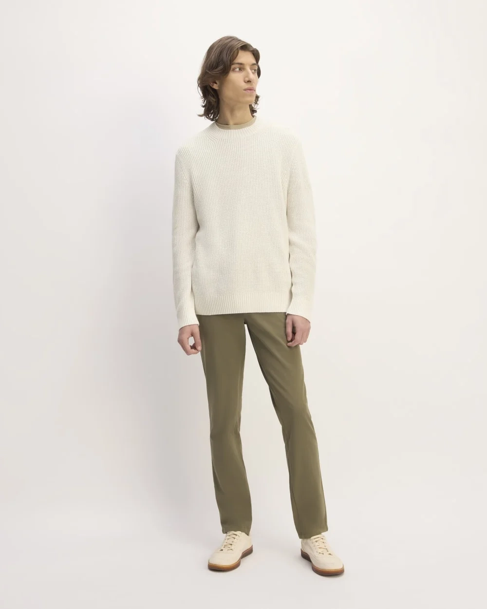 The No-Sweat Ribbed Crew | Heathered Canvas (5)