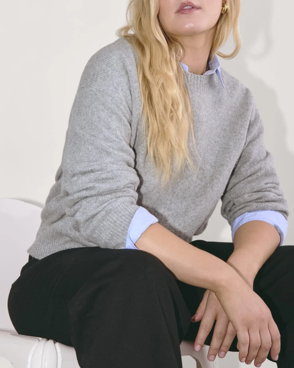 The Cocoon Crew in Plush Cotton | Heathered Grey (4)