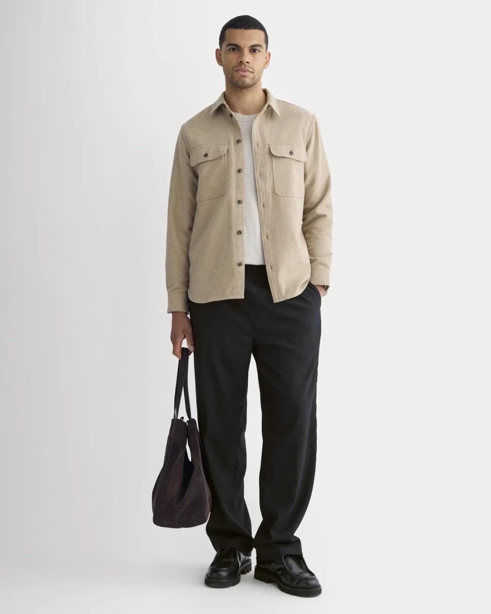 The Heavyweight Overshirt | Uniform | Dark Heathered Camel (4)