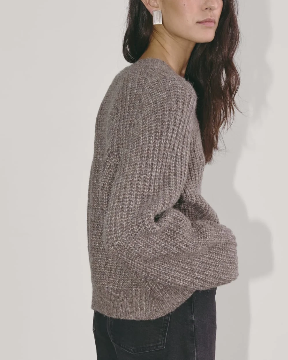 The Fisherman Crew in Cloud | Taupe Melange (2)