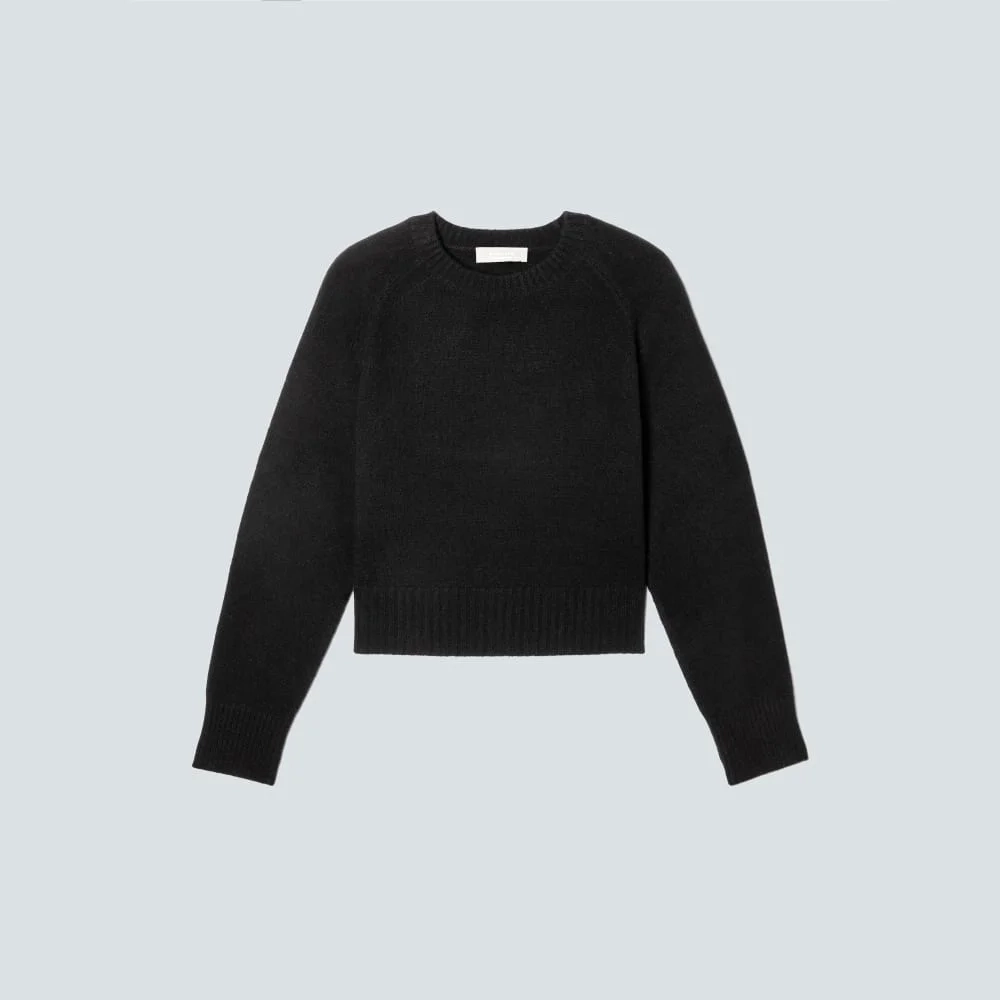 The Cashmere Boxy Crew | Black (5)