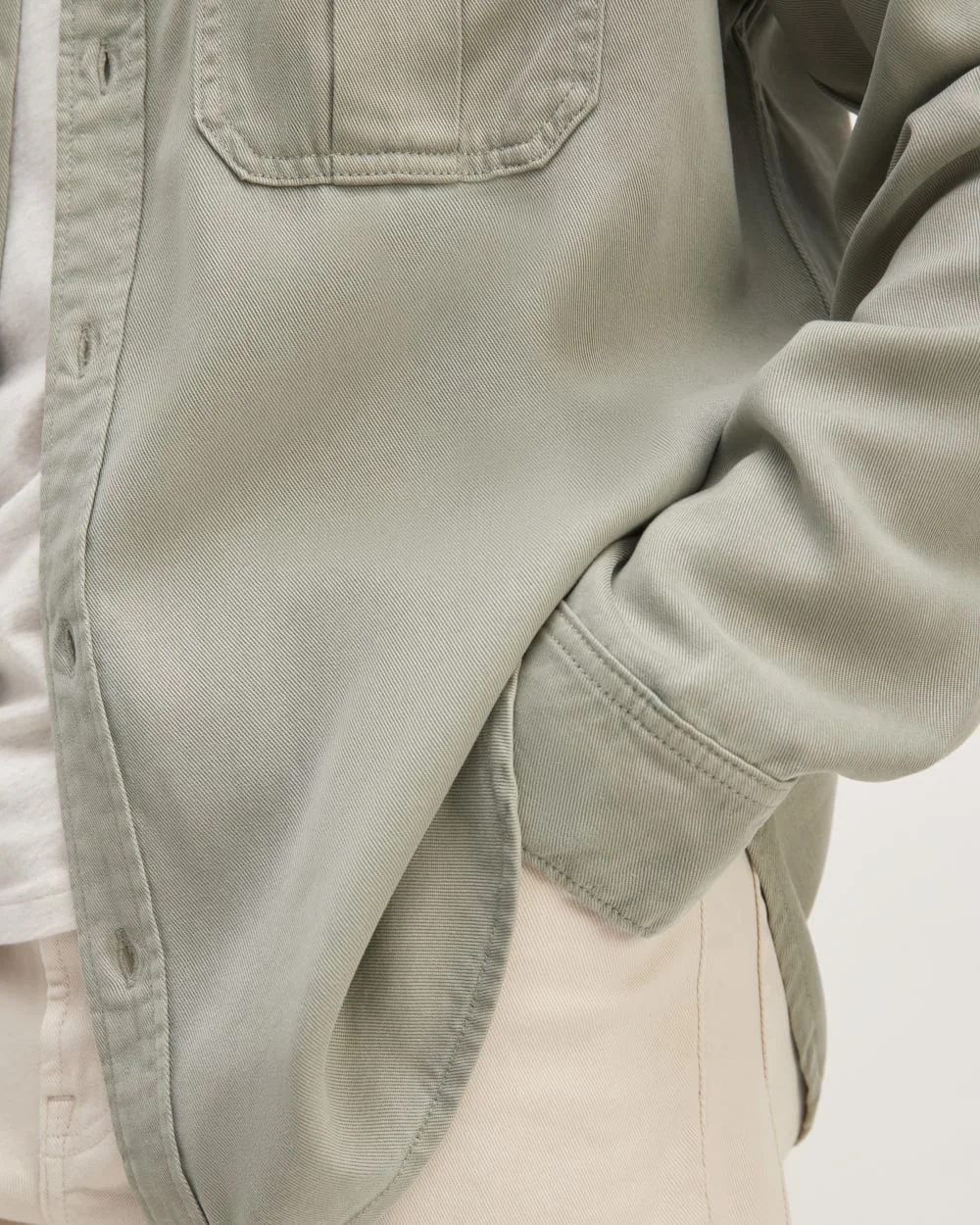 The Utility Shirt Jacket in Buttersoft | Sage Green (4)