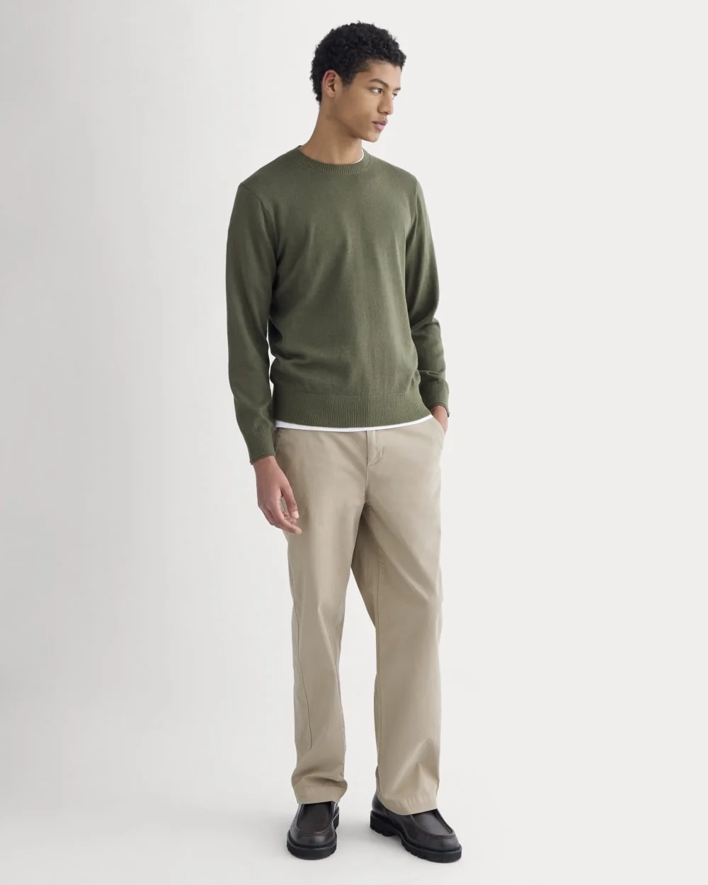 The No-Sweat Sweater | Uniform | Heathered Olive Night (4)