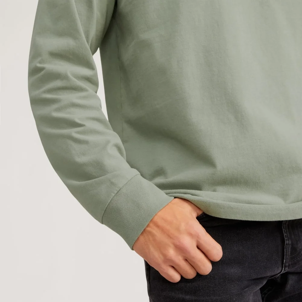 The Premium-Weight Long-Sleeve Crew | Uniform | Seagrass (2)