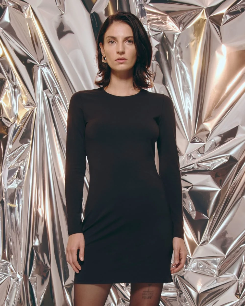 The Form Mini Dress | Black (4)