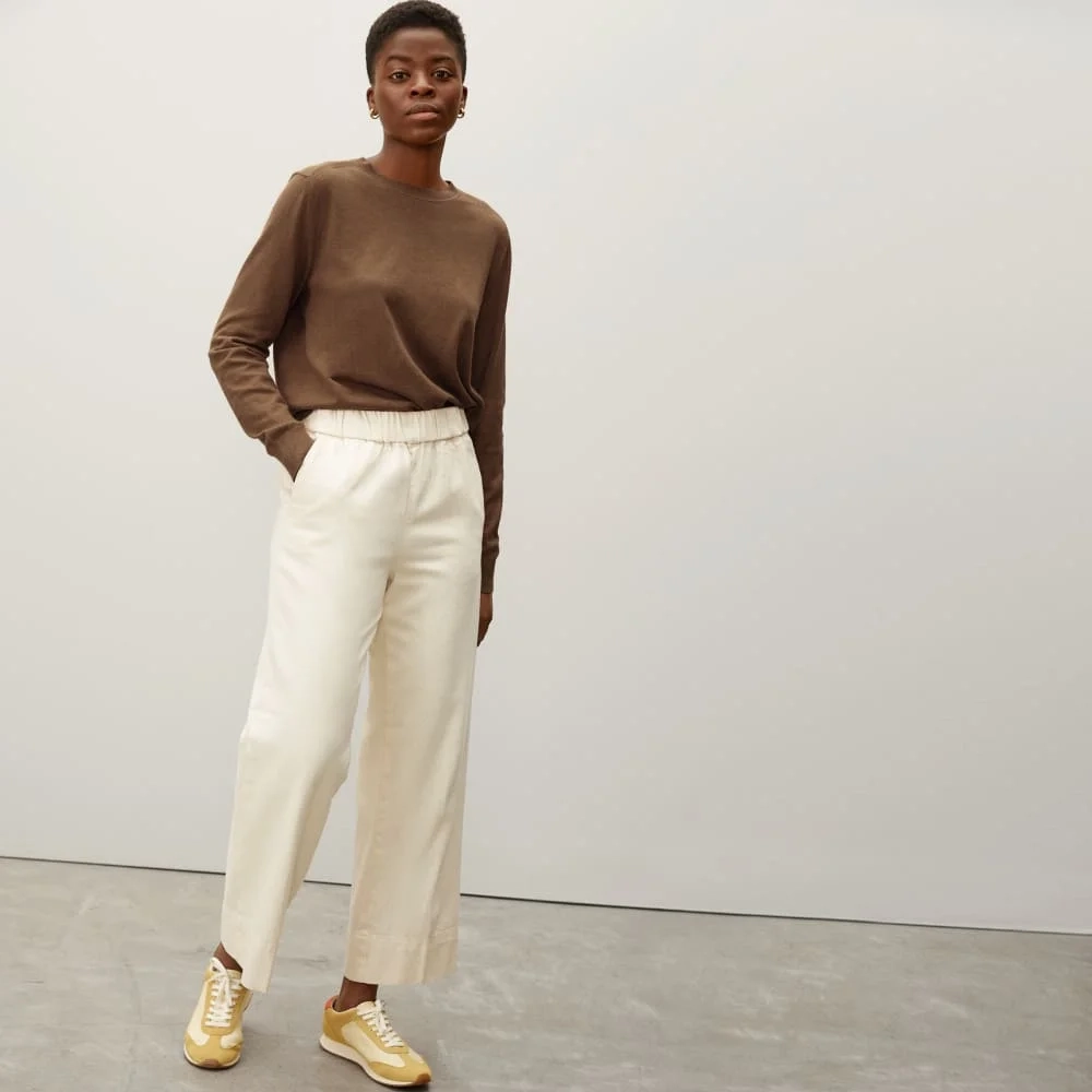 The Organic Cotton Crewneck Sweater  | Dark Camel