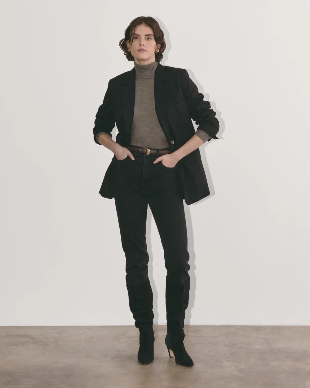 The Turtleneck in Ultrasoft Merino | Heather Cocoa (2)