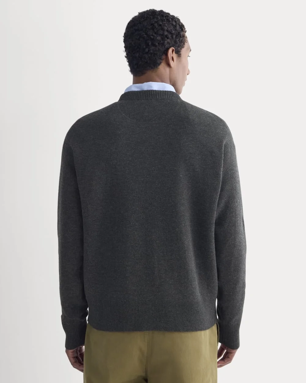 Luxe Merino Double-Knit Sweater | Heather Charcoal (3)