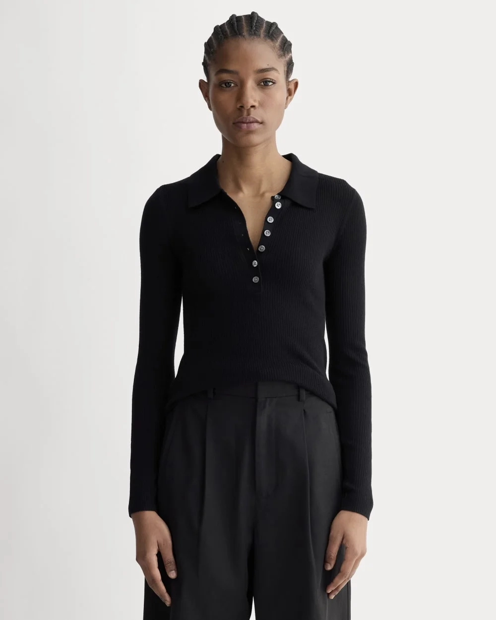 The Polo in Ultrasoft Merino | Black