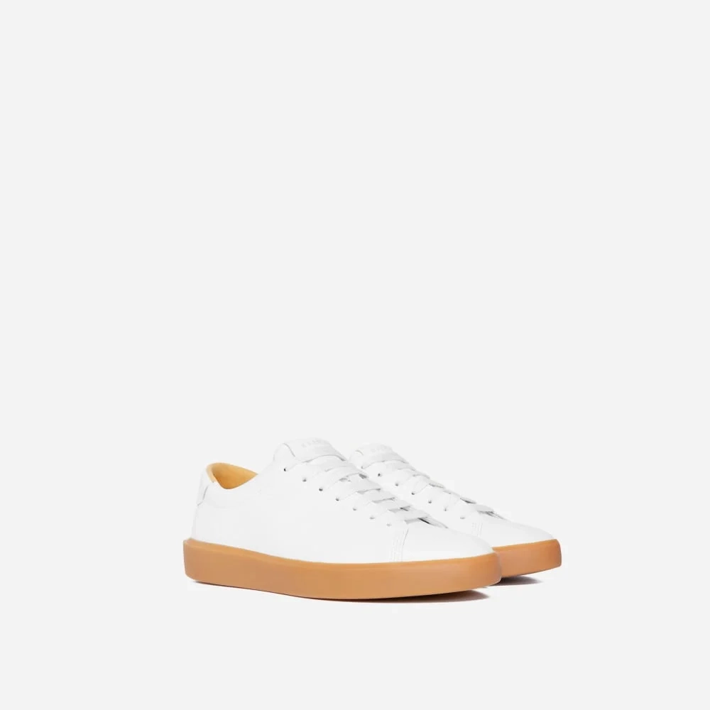 The ReLeather® Tennis Shoe  | White / Gum Sole (3)