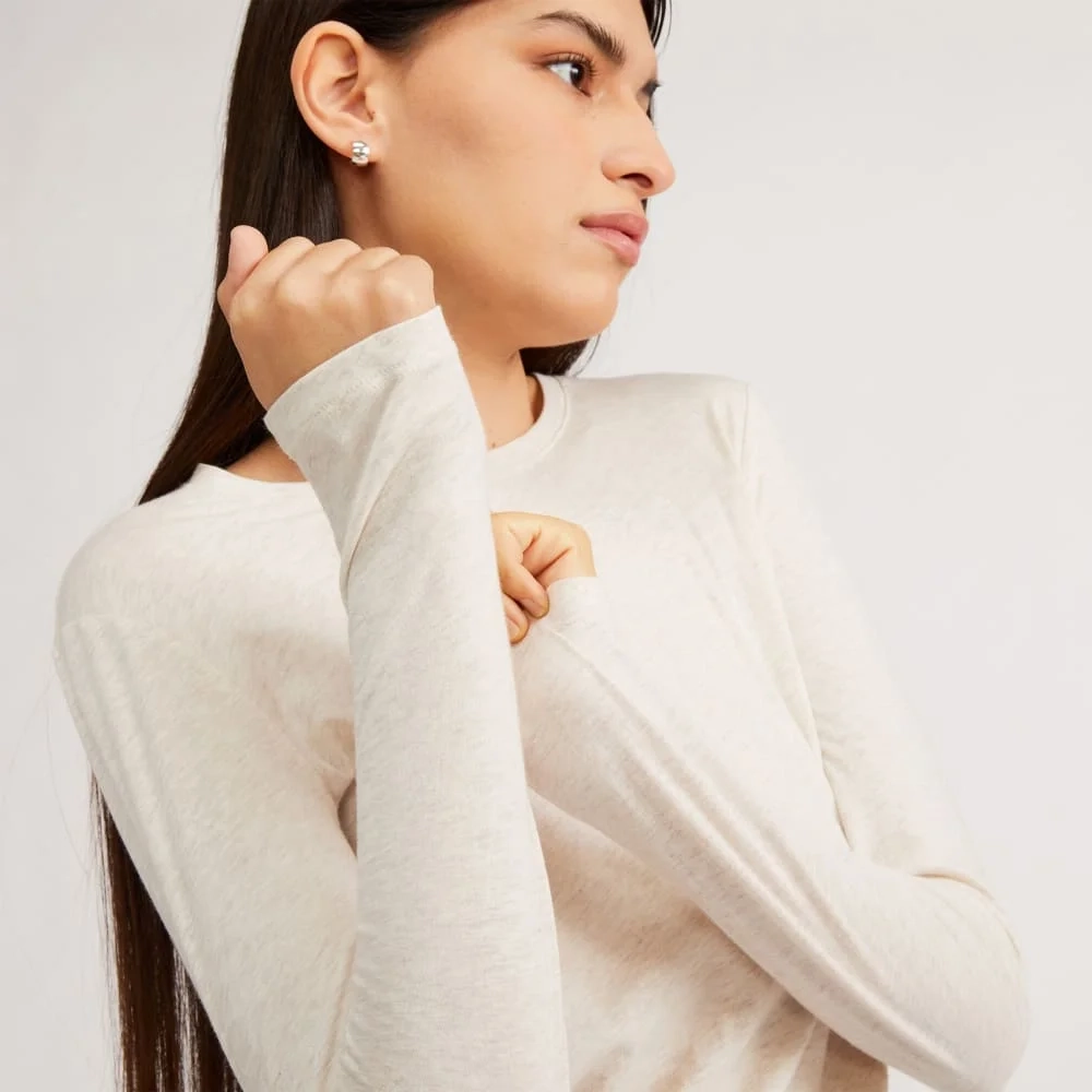 The Organic Cotton Long-Sleeve Crew | Oatmeal (3)