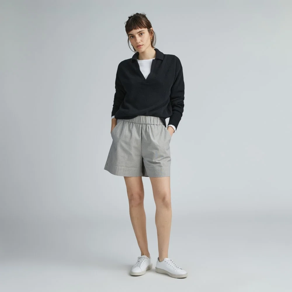 The Easy Short | Canvas Tan / Navy (3)