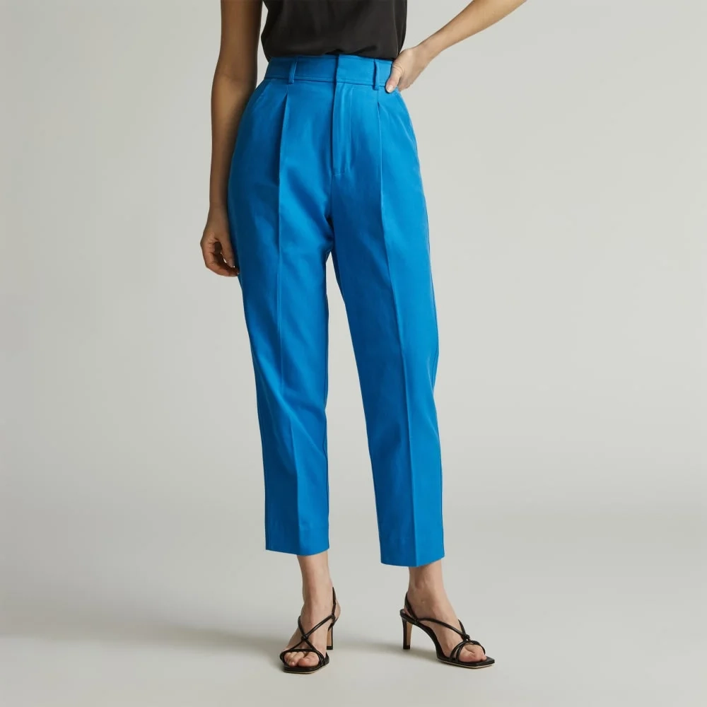 The Draper Tapered Pant in Buttersmooth | Brilliant Blue (3)