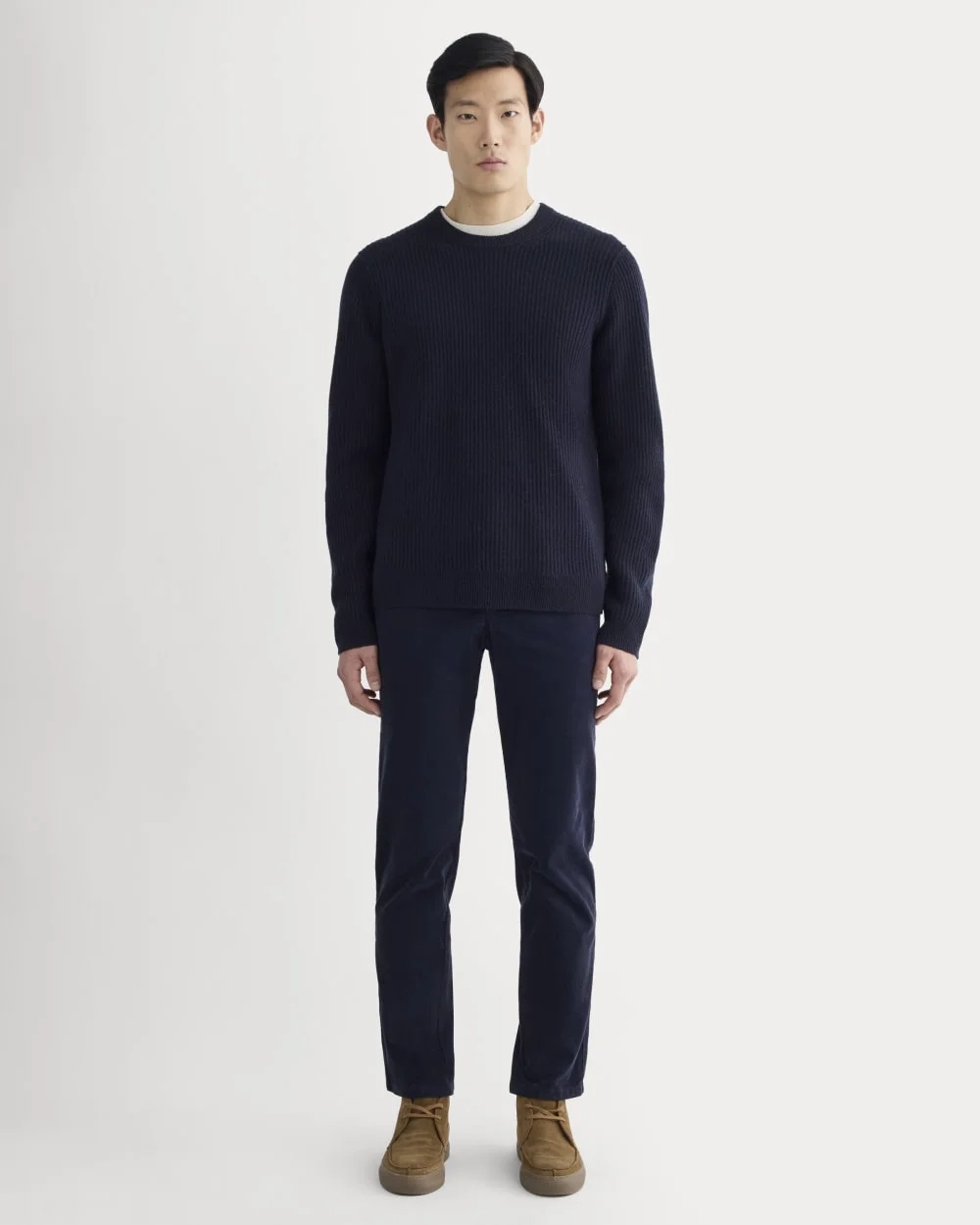 The Fisherman Crew in Wool Cashmere |  Navy (3)