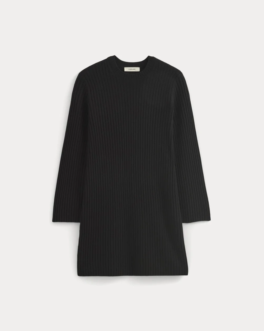 Cashmere Long-Sleeve Mini Dress | Black (4)