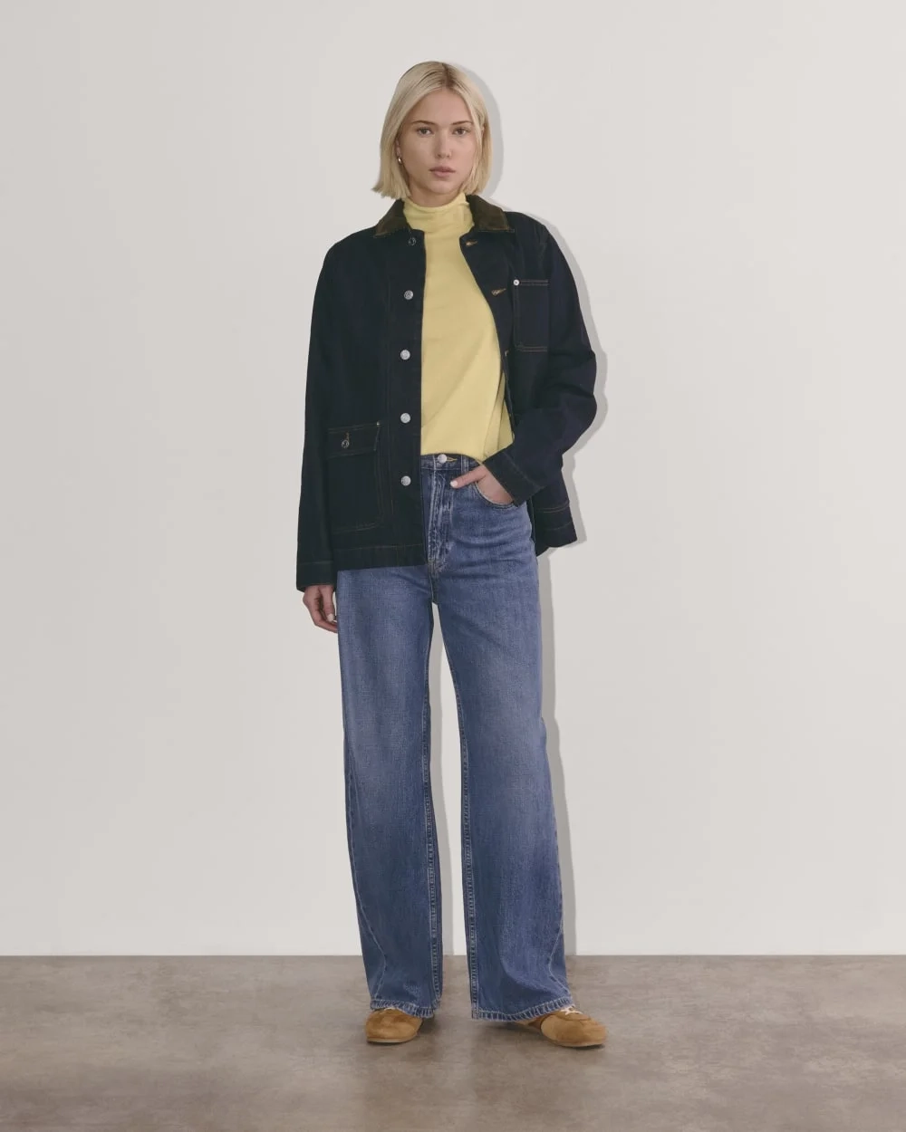 The Funnel Neck in Cotton Cashmere | Parsnip (2)