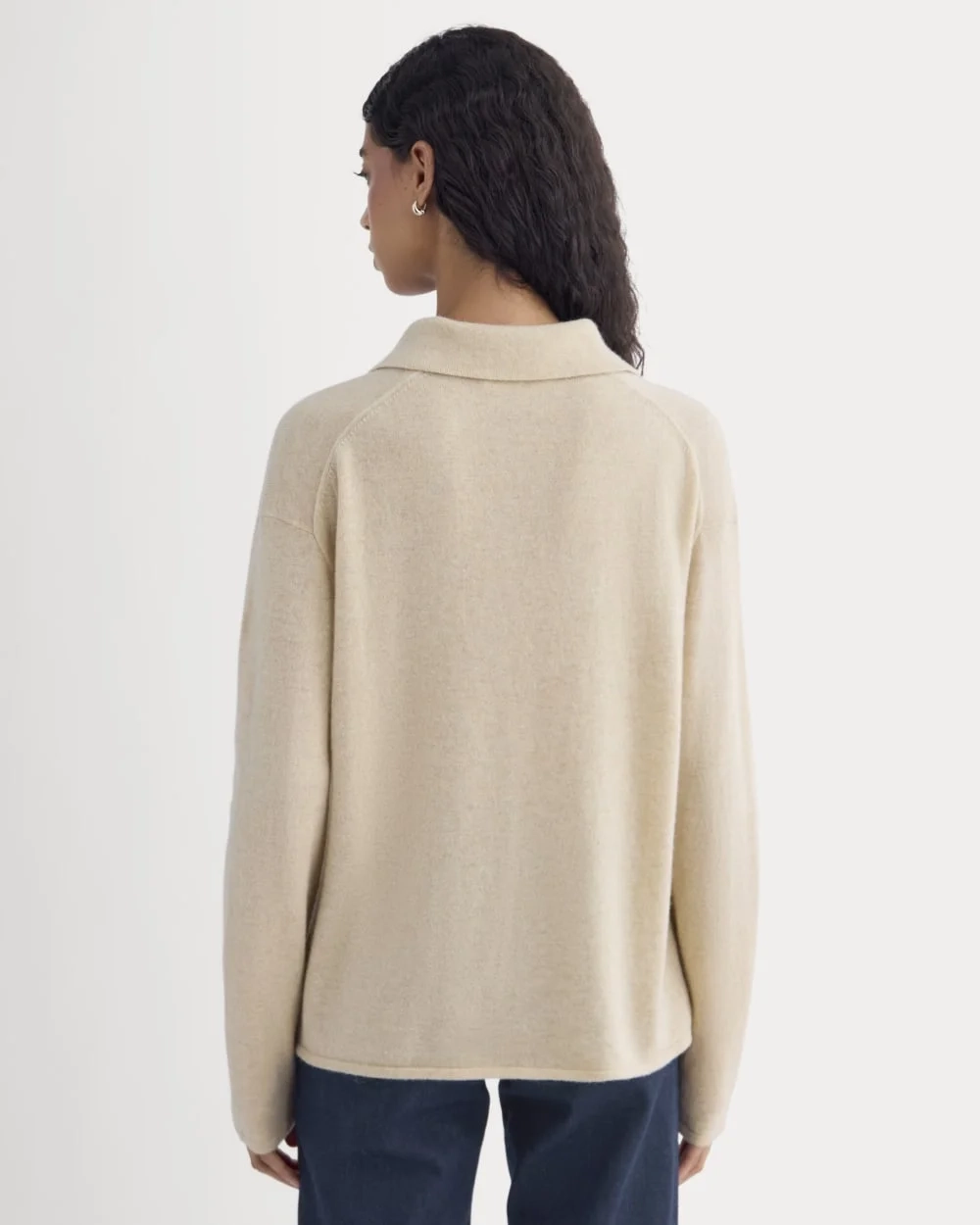 Cashmere Button-Up Shirt | Heather Light Camel (4)