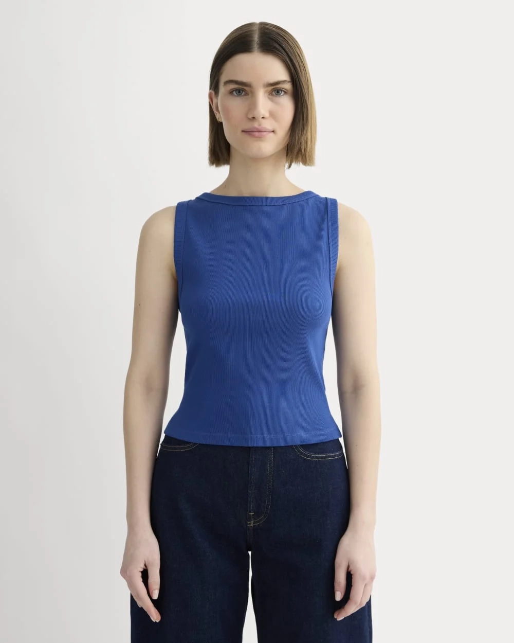 The Selfie Boatneck Tank | Bright Cobalt