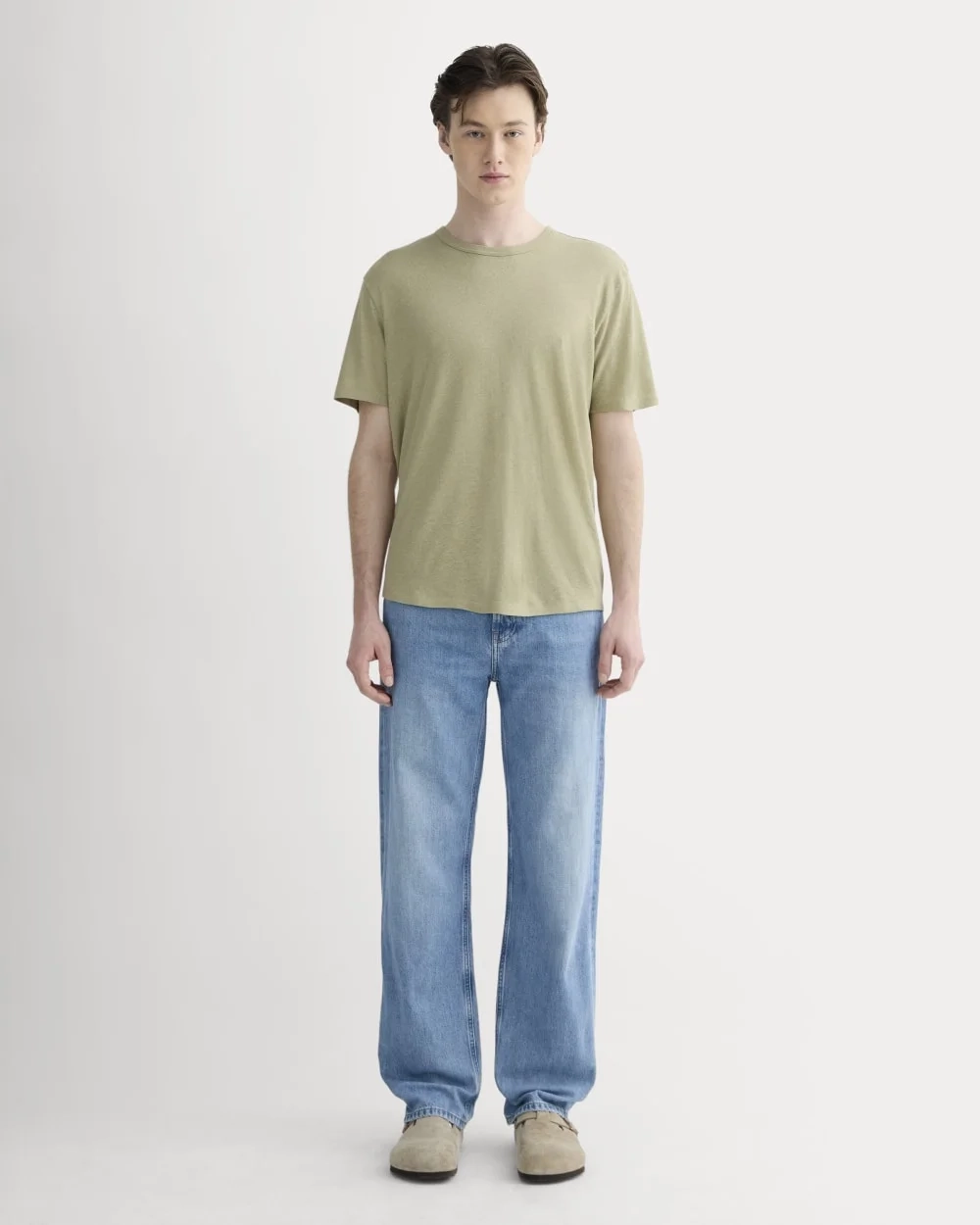 The Cotton Linen Tee | Eucalyptus (2)