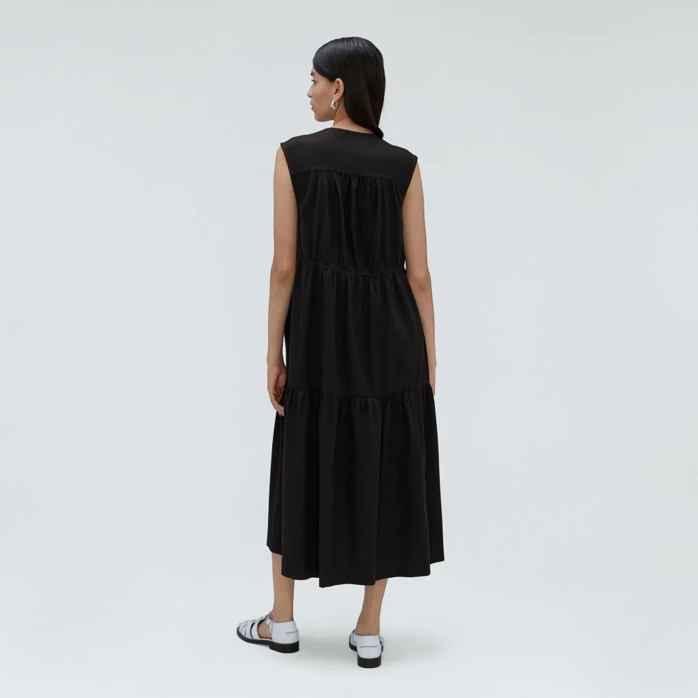The Tiered Midi Dress | Black (5)