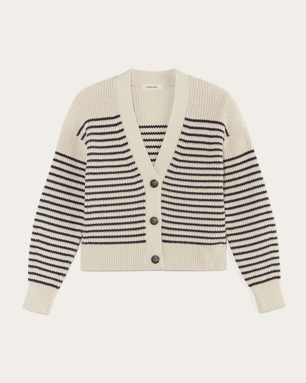 The Boxy Cardigan in Everyday Cotton | Canvas / Navy (3)