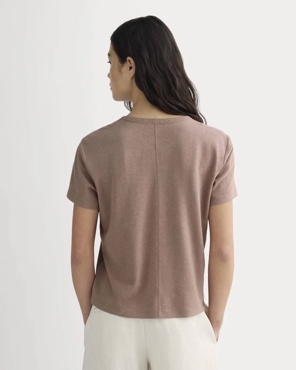 The Box-Cut Tee in Cotton Linen | Rose Dusk (3)
