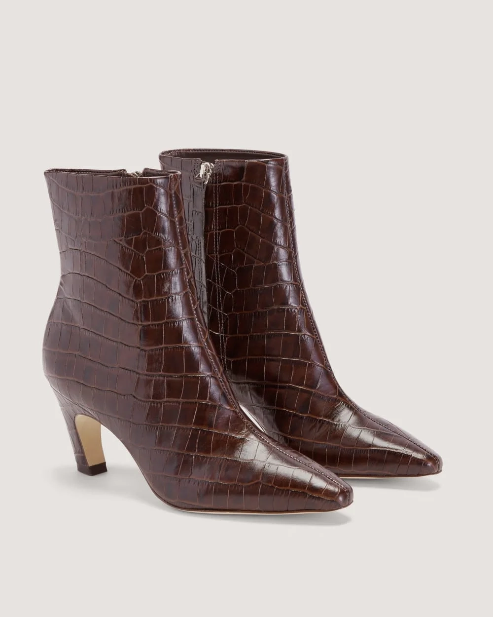 The Short Banana Boot | Brown Crocodile (2)