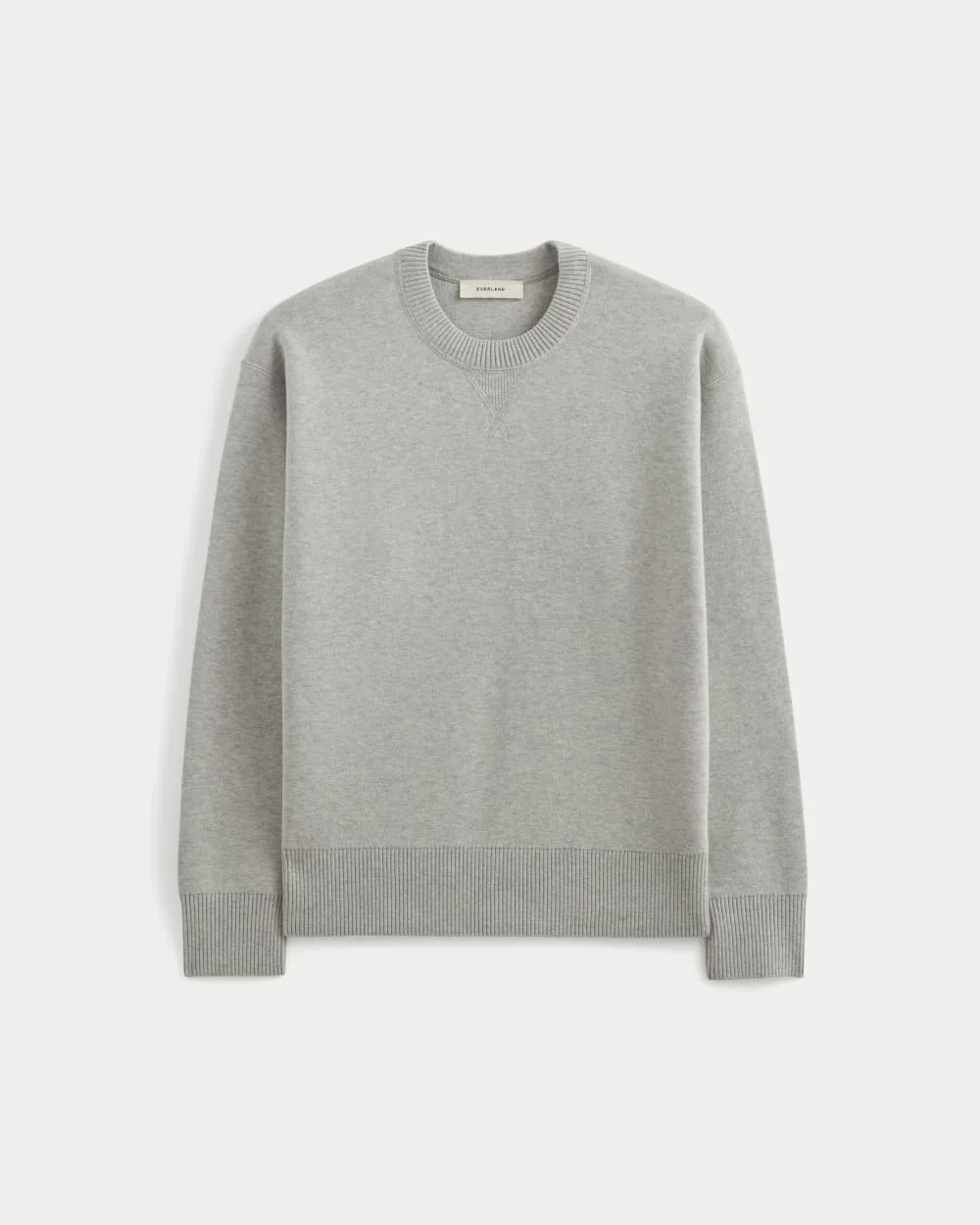 Luxe Merino Double-Knit Sweater |  Heathered Grey (3)