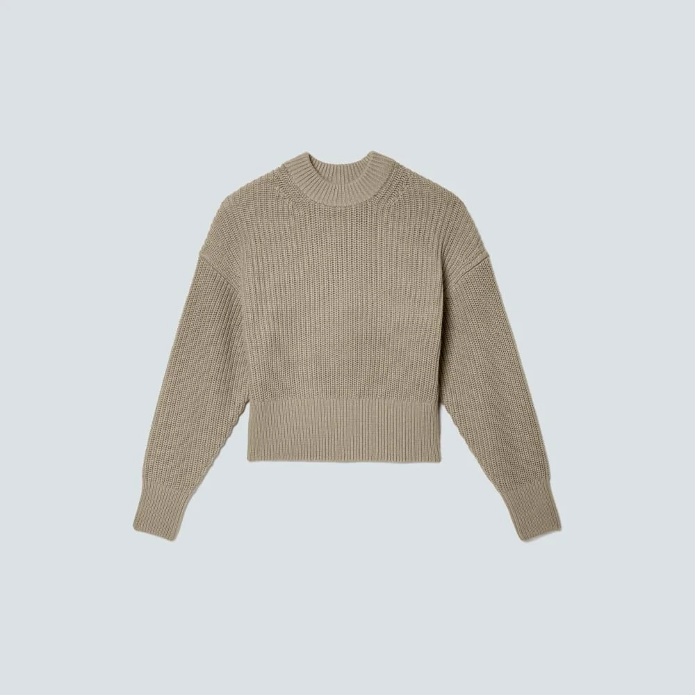 The Texture Cotton Crew | Trench Coat Khaki (4)