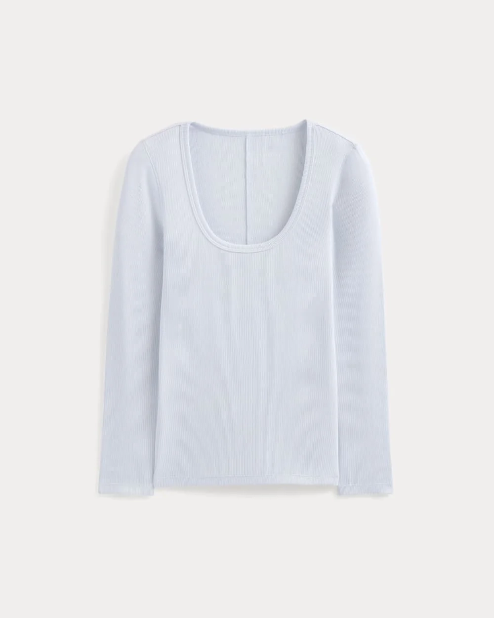 Luxe Rib Deep U-Neck Top | Skywriting (3)