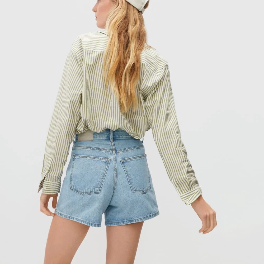 The A-Line Denim Short | Powder Blue (3)