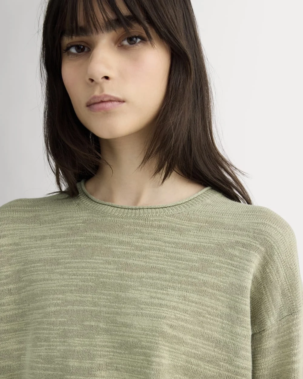 The Slouch Sweater in Cotton Linen | Eucalyptus (2)